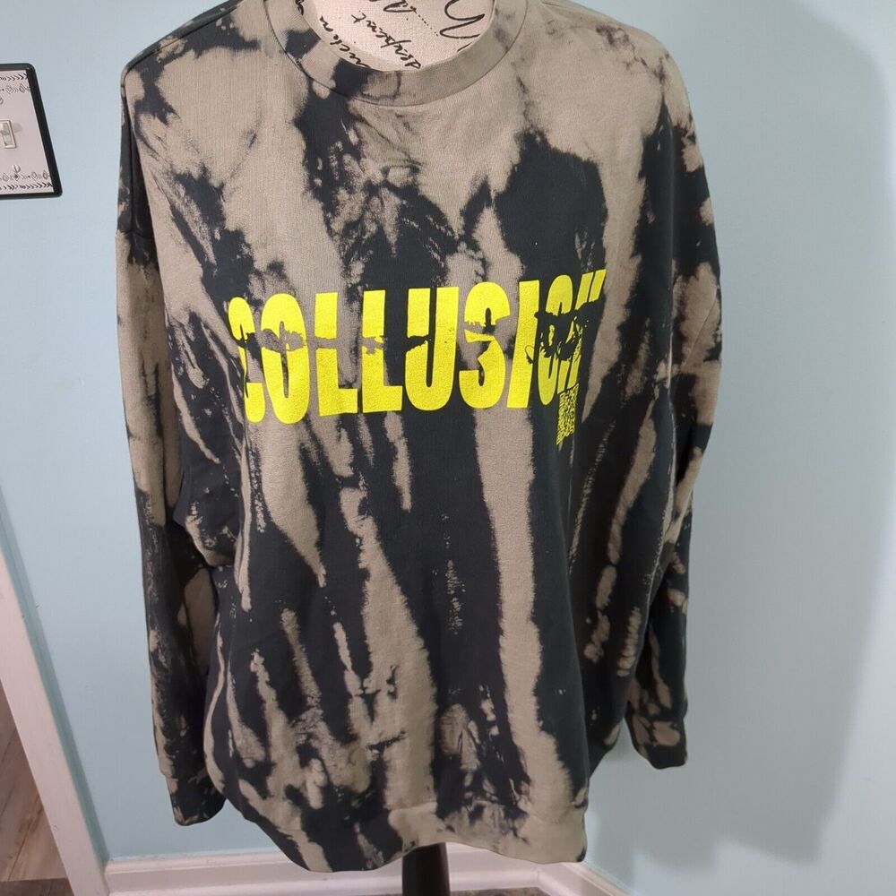 COLLUSION Plus bleached wash sweatshirt asos design 12 tie dye